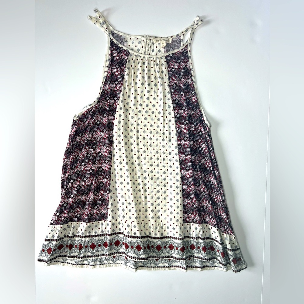 Hem & Thread Handkerchief Print Tank